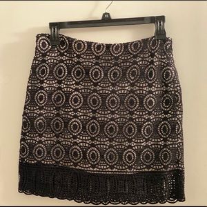 Club Monaco black lace skirt NWT
